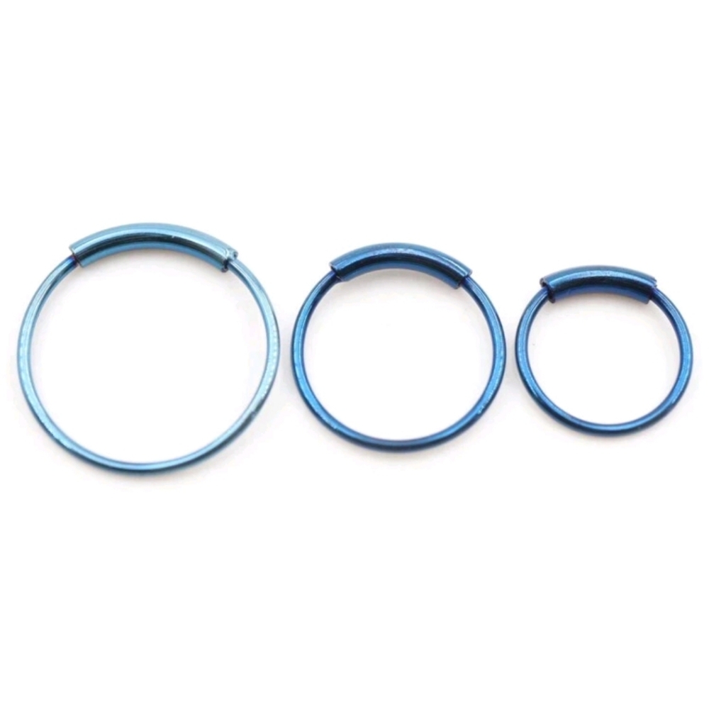 3 nose ring hoops